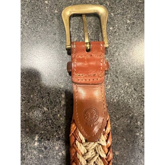 Vintage TORINO Braided Leather brass buckle  size 32 USA made - Picture 10 of 12